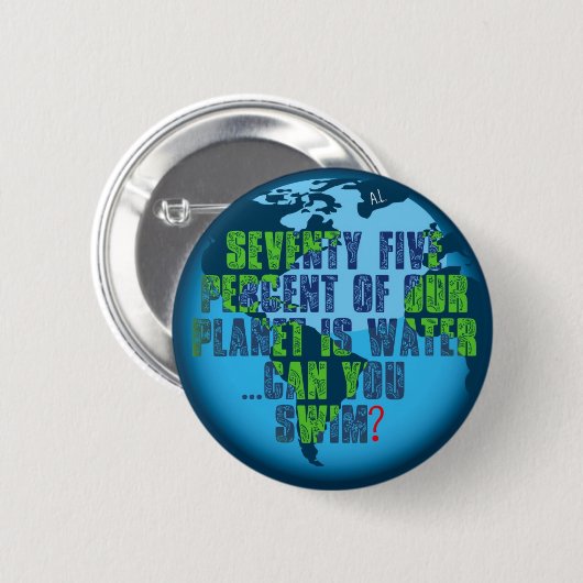 Können Sie schwimmen? Button (Vorne & Hinten)