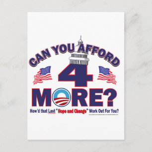Können Sie sich noch vier Jahre Obama leisten? Postkarte