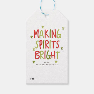 KÖNNEN SIE SPIRITS HELLE Weihnachtsfeiertage Gesch Geschenkanhänger