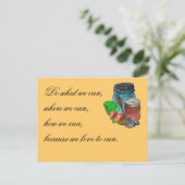 Können Sie, tun, was wir können, wo wir können, wi Postkarte (Stehend Vorderseite)