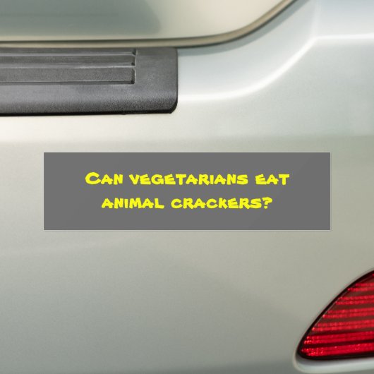 Können Vegetarier Tiercracker essen? Autoaufkleber (Auf Auto)