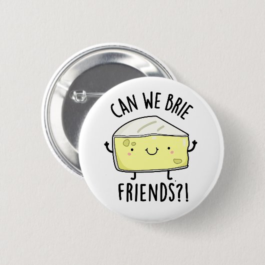 Können wir Freunde freunen Funny Cheese Pub Button (Vorne & Hinten)