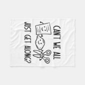 Können wir nicht alle einfach mit Rock Paper Sciss Fleecedecke (Vorderseite (Horizontal))