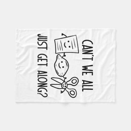 Können wir nicht alle einfach mit Rock Paper Sciss Fleecedecke (Vorderseite (Horizontal))