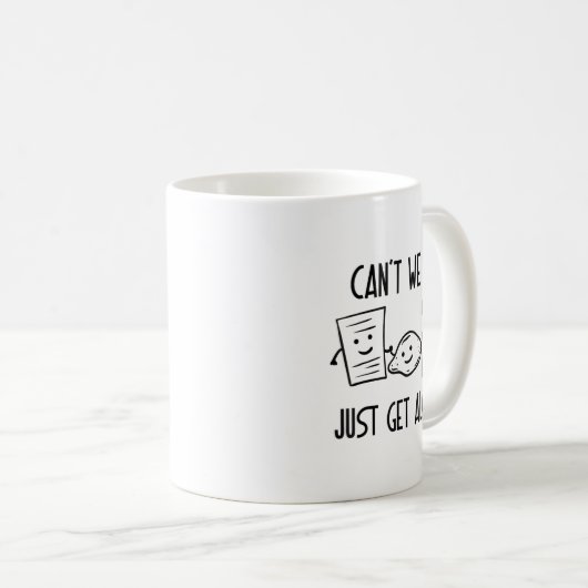 Können wir nicht alle einfach mit Rock Paper Sciss Kaffeetasse (VorderseiteRechts)