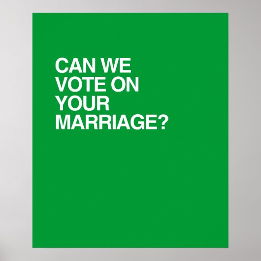 KÖNNEN WIR ÜBER IHRE EHE ABSTIMMEN POSTER (Vorne)