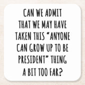 Können wir zugeben? rechteckiger pappuntersetzer (Vorderseite)