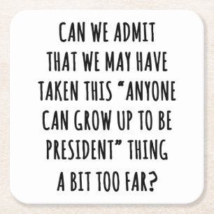 Können wir zugeben? rechteckiger pappuntersetzer