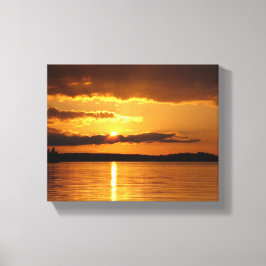 Konnevesi Sunset Premium Canvas Print Leinwanddruck