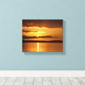 Konnevesi Sunset Premium Canvas Print Leinwanddruck (Insitu (Holzboden))