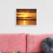 Konnevesi Sunset Premium Canvas Print Leinwanddruck (Insitu (Wohnzimmer))