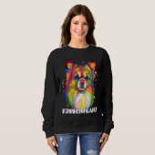 Konnichihuahua Chihuahua Humor Chiwawa Dog Sweatshirt (Vorne ganz)