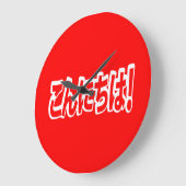 Konnichiwa! Japanese Hello! こんにちは Nihongo Language Große Wanduhr (Winkel)