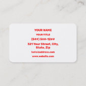 Konnichiwa! Japanese Hello! こんにちは Nihongo Language Visitenkarte (Rückseite)