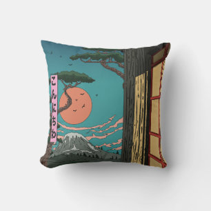 Konnichiwa Japanischer Sunset Kissen