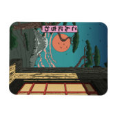 Konnichiwa Japanischer Sunset Magnet (Horizontal)