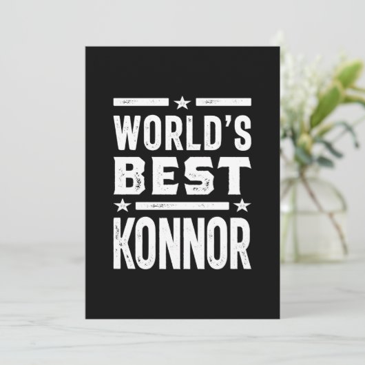 Konnor Personalisiert Name Birthday Einladung (Stehend Vorderseite)