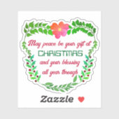 KÖNNTE FRIEDEN SEIN, DASS IHR GESCHENK BEI CHRISTM AUFKLEBER (Blatt)