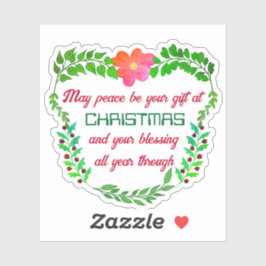 KÖNNTE FRIEDEN SEIN, DASS IHR GESCHENK BEI CHRISTM AUFKLEBER