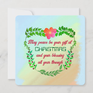 KÖNNTE FRIEDEN SEIN, DASS IHR GESCHENK BEI CHRISTM FEIERTAGSKARTE