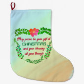 KÖNNTE FRIEDEN SEIN, DASS IHR GESCHENK BEI CHRISTM GROßER WEIHNACHTSSTRUMPF (Vorderseite)