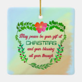 KÖNNTE FRIEDEN SEIN, DASS IHR GESCHENK BEI CHRISTM KERAMIKORNAMENT (Rückseite)