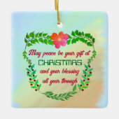 KÖNNTE FRIEDEN SEIN, DASS IHR GESCHENK BEI CHRISTM KERAMIKORNAMENT (Vorderseite)