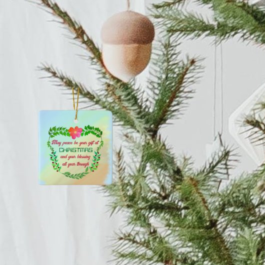 KÖNNTE FRIEDEN SEIN, DASS IHR GESCHENK BEI CHRISTM KERAMIKORNAMENT