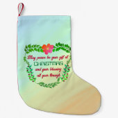 KÖNNTE FRIEDEN SEIN, DASS IHR GESCHENK BEI CHRISTM KLEINER WEIHNACHTSSTRUMPF (Vorderseite)