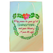 KÖNNTE FRIEDEN SEIN, DASS IHR GESCHENK BEI CHRISTM MITTLERE GESCHENKTÜTE (Vorderseite)