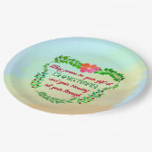 KÖNNTE FRIEDEN SEIN, DASS IHR GESCHENK BEI CHRISTM PAPPTELLER (Schrägansicht)