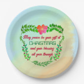 KÖNNTE FRIEDEN SEIN, DASS IHR GESCHENK BEI CHRISTM PAPPTELLER (Vorderseite)