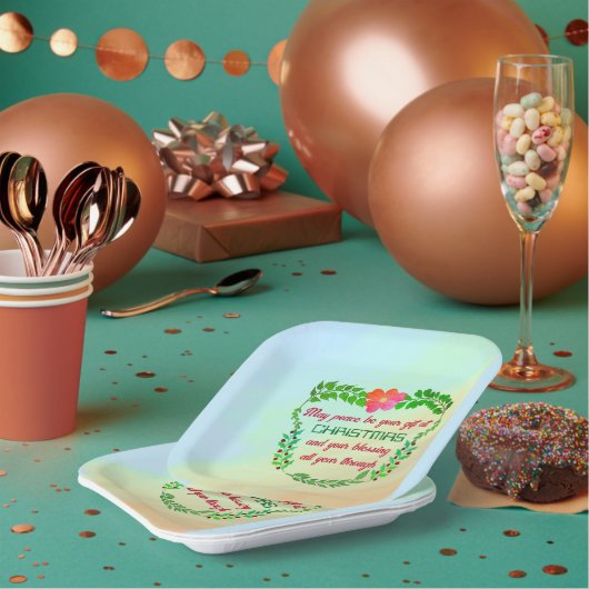 KÖNNTE FRIEDEN SEIN, DASS IHR GESCHENK BEI CHRISTM PAPPTELLER (Multi)