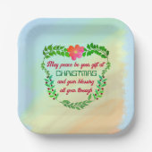 KÖNNTE FRIEDEN SEIN, DASS IHR GESCHENK BEI CHRISTM PAPPTELLER (Vorderseite)