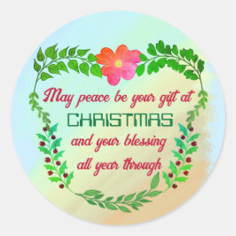 KÖNNTE FRIEDEN SEIN, DASS IHR GESCHENK BEI CHRISTM RUNDER AUFKLEBER