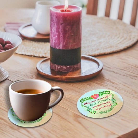 KÖNNTE FRIEDEN SEIN, DASS IHR GESCHENK BEI CHRISTM RUNDER PAPPUNTERSETZER