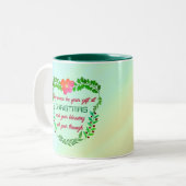 KÖNNTE FRIEDEN SEIN, DASS IHR GESCHENK BEI CHRISTM ZWEIFARBIGE TASSE (Vorderseite Links)