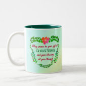 KÖNNTE FRIEDEN SEIN, DASS IHR GESCHENK BEI CHRISTM ZWEIFARBIGE TASSE (Links)