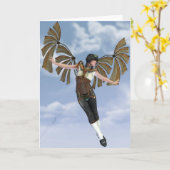 Könnte ich Steampunk Notecard fliegen? Karte (Gelbe Blume)