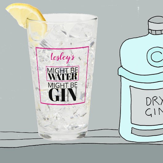 Könnte Wasser sein. Vielleicht gin. Pink. Personal Glas