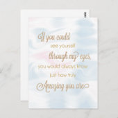 Könnten Sie sich durch meine Augen sehen? Postkarte (Vorne/Hinten)