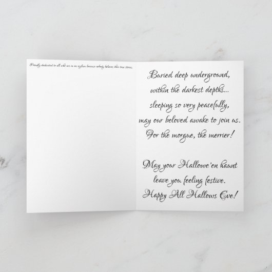 "Könntest du das wiederholen?" Hallowe’en Card Karte (Innenseite)