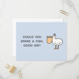 Könntest du einen Fisch verbringen, Sir? Einladungspostkarte