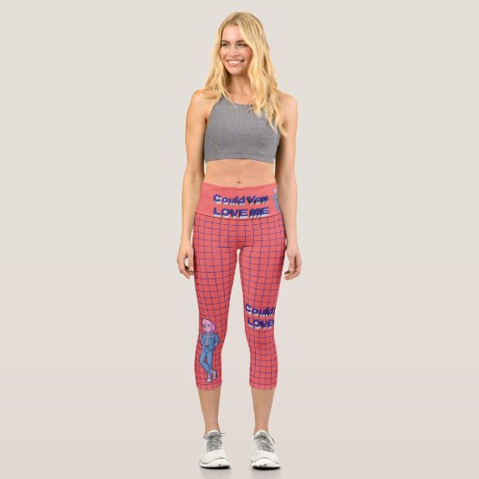 Könntest du mich lieben capri leggings (Vorderseite)