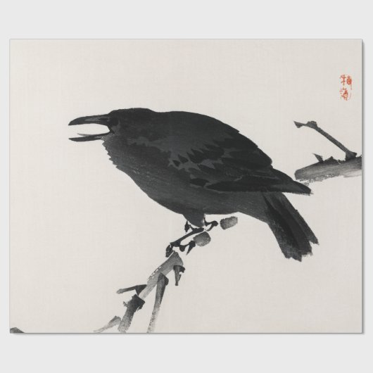 Kōno Bairei Crow Geschenkpapier (Flach)