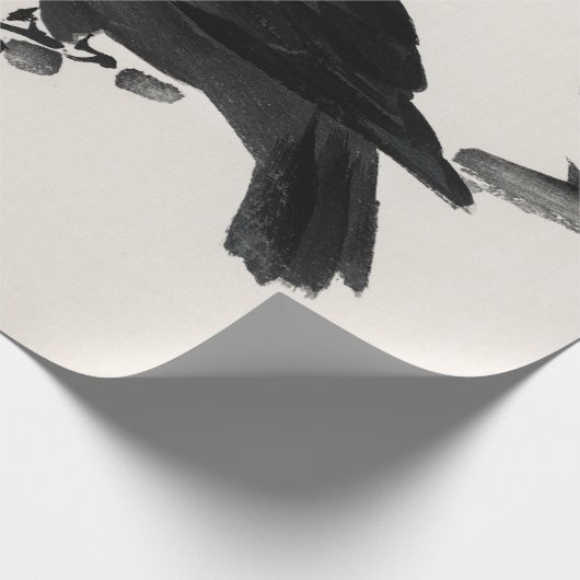 Kōno Bairei Crow Geschenkpapier (Ecke)