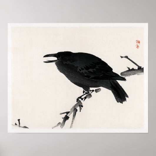Kōno Bairei Crow Poster (Vorne)