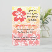 Kono Hibiskus Tropical Einladungen (Stehend Vorderseite)