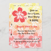 Kono Hibiskus Tropical Einladungen (Vorne/Hinten)