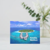 Konotta, Malediven Schönes Resort auf der Insel Postkarte (Stehend Vorderseite)